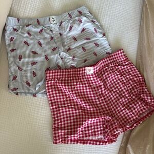 Striped and Gingham Boxer Shorts Set in Size Large